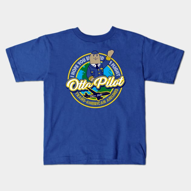 Otto Pilot Airplane Pilot Dks Kids T-Shirt by Alema Art